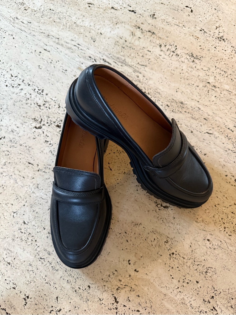 Madewell Black Lug Sole Loafer New!! Size 8